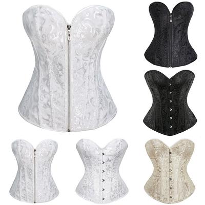 Tummy Control Corset for Women with Lace Design and Adjustable Features