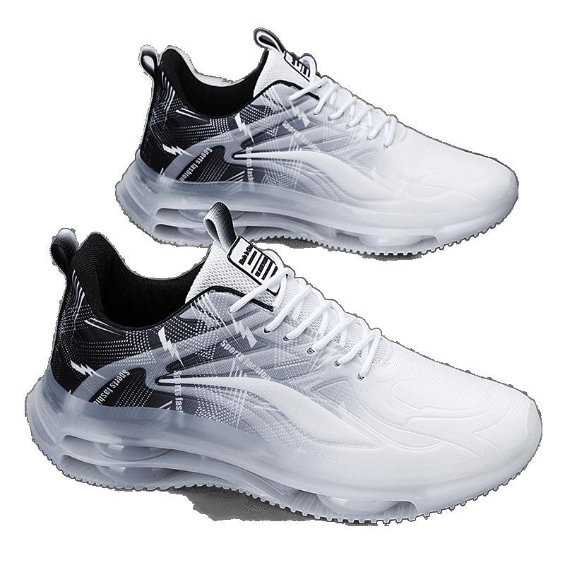 Sneakers Summer Breathable Mesh Shock Absorption Large Size Running Shoes Student Height Increasing Casual Running Shoes