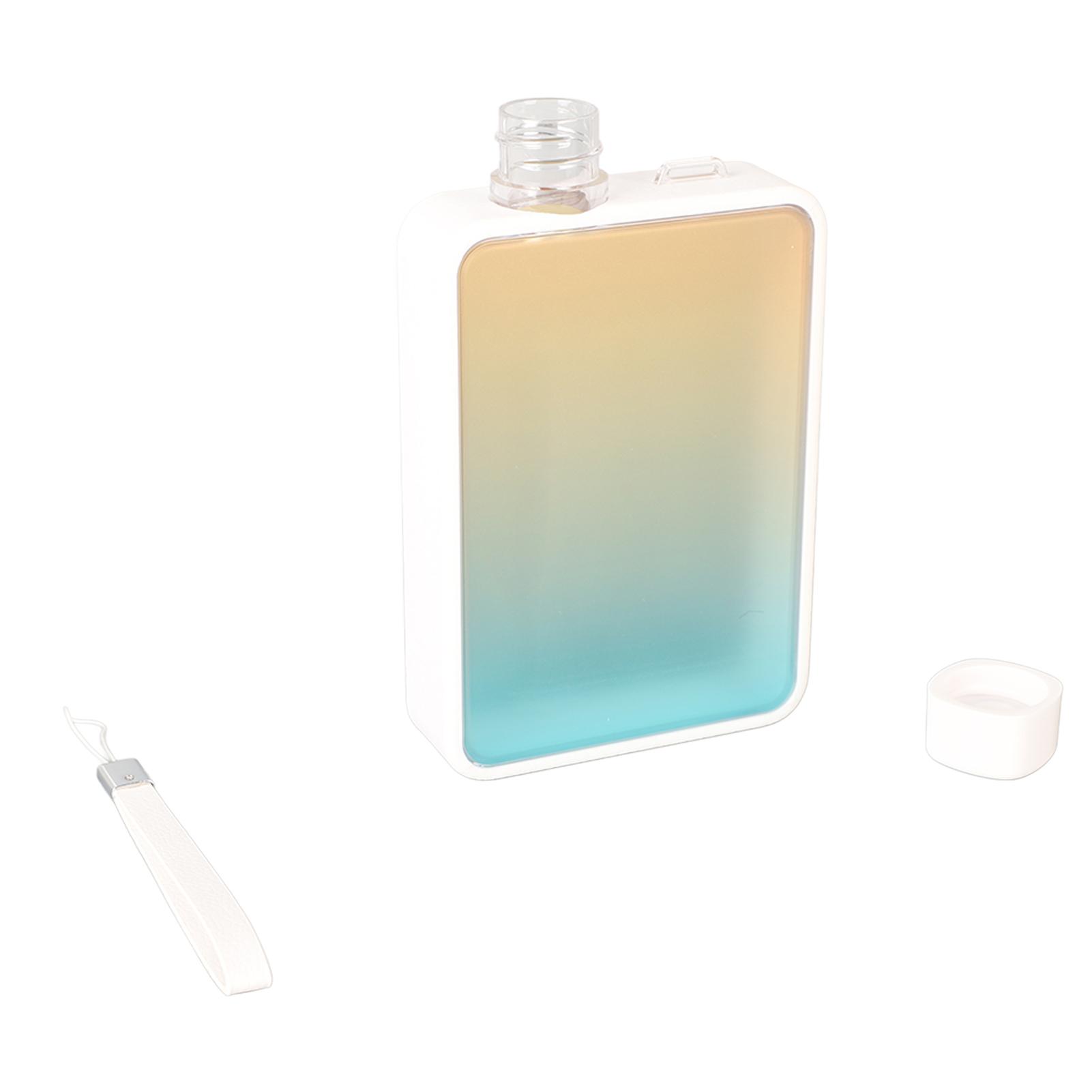 

300 мл плоская бутылка для воды A5 тонкая бутылка для воды для спорта на открытом воздухе кемпинга тренажерного зала фитнеса градиент серый белый