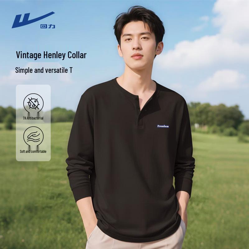 Warrior Men s Henley Neck Long Sleeve T-Shirt 3XL
