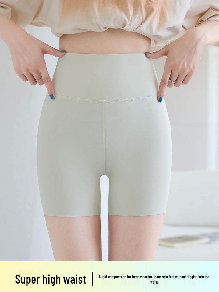 Women's High-Waisted Seamless Tummy Control Yoga Leggings - Grey Shark Summer Safety Pants, Anti-Exposure, Thin Outerwear