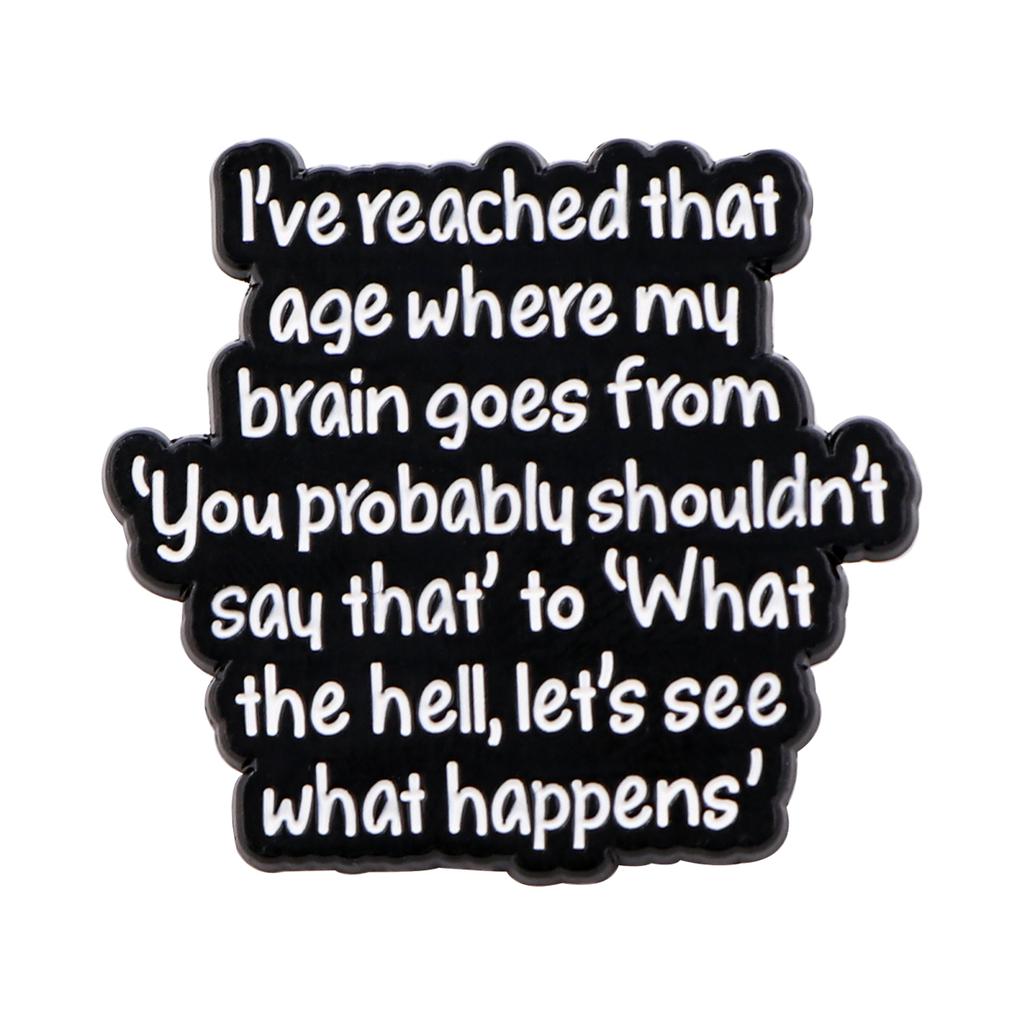 Quotes Series Pins Cute Cartoon Anime Quotation Badges Brooches for Clothing Enamel Pin Women's Badges Jewelry Accessories Gifts