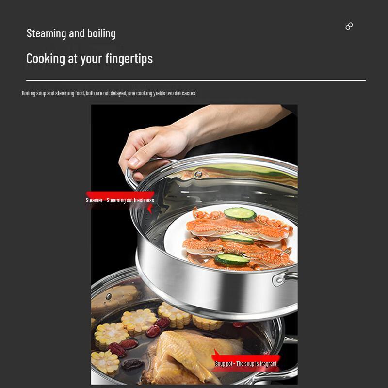 Balde Luxus 3-Lagen Edelstahl Dampfgarer