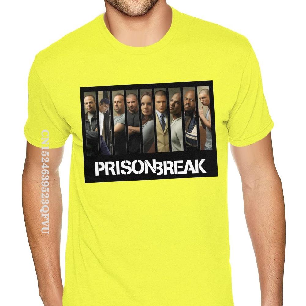 Port Prison Break Tshirt Cotton Men's Plus Size Black Tees Shirt Unique Tops T Shirt for Men Cotton Top T-shirts Custom Family