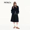 MO&Co. Women's 100% Wool V-Neck Loose Fit Sweater