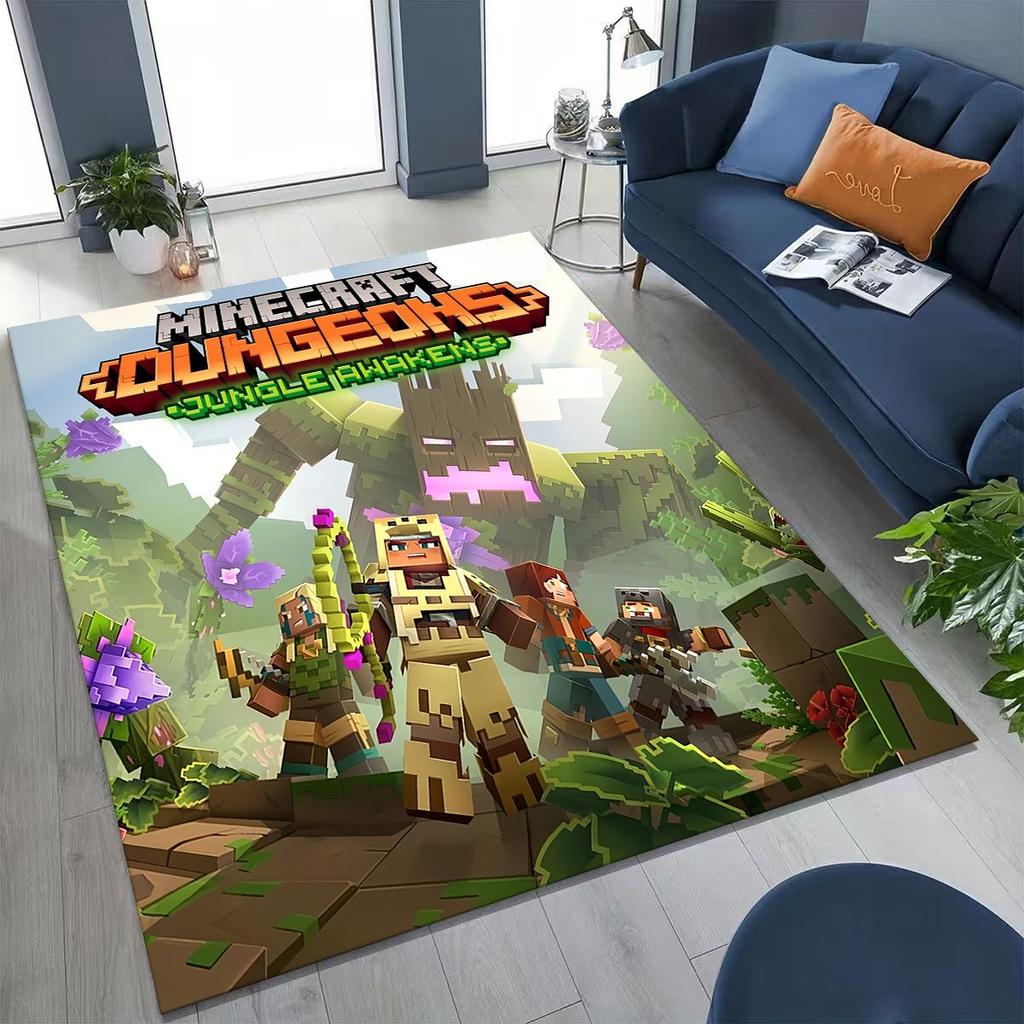 Cartoon S-Sandboxs 3D Game Carpet Rug for Bedroom Living Room Sofa Home Doormat Decor,Large Kids Play Non-slip Floor Mat Gift