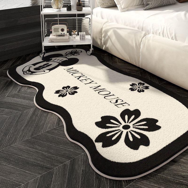 Carpet Bedroom Bed Blanket Sleep and Sit Wash and Rub Black Thickened Plush Room Bay Window Floor Mat