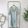 Pajamas Women's Summer 2024 New Sexy Embroidered Nightdress Thin Silk Short Sleeve Summer Home Wear
