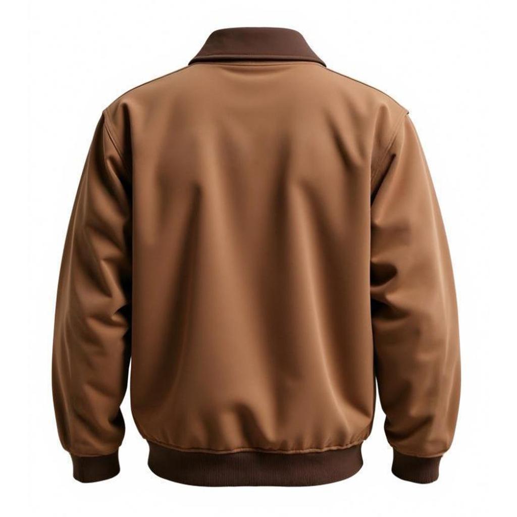 Men's Solid Color Pocket Zipper Jacket Men's Sports Large Size Casual Jacket