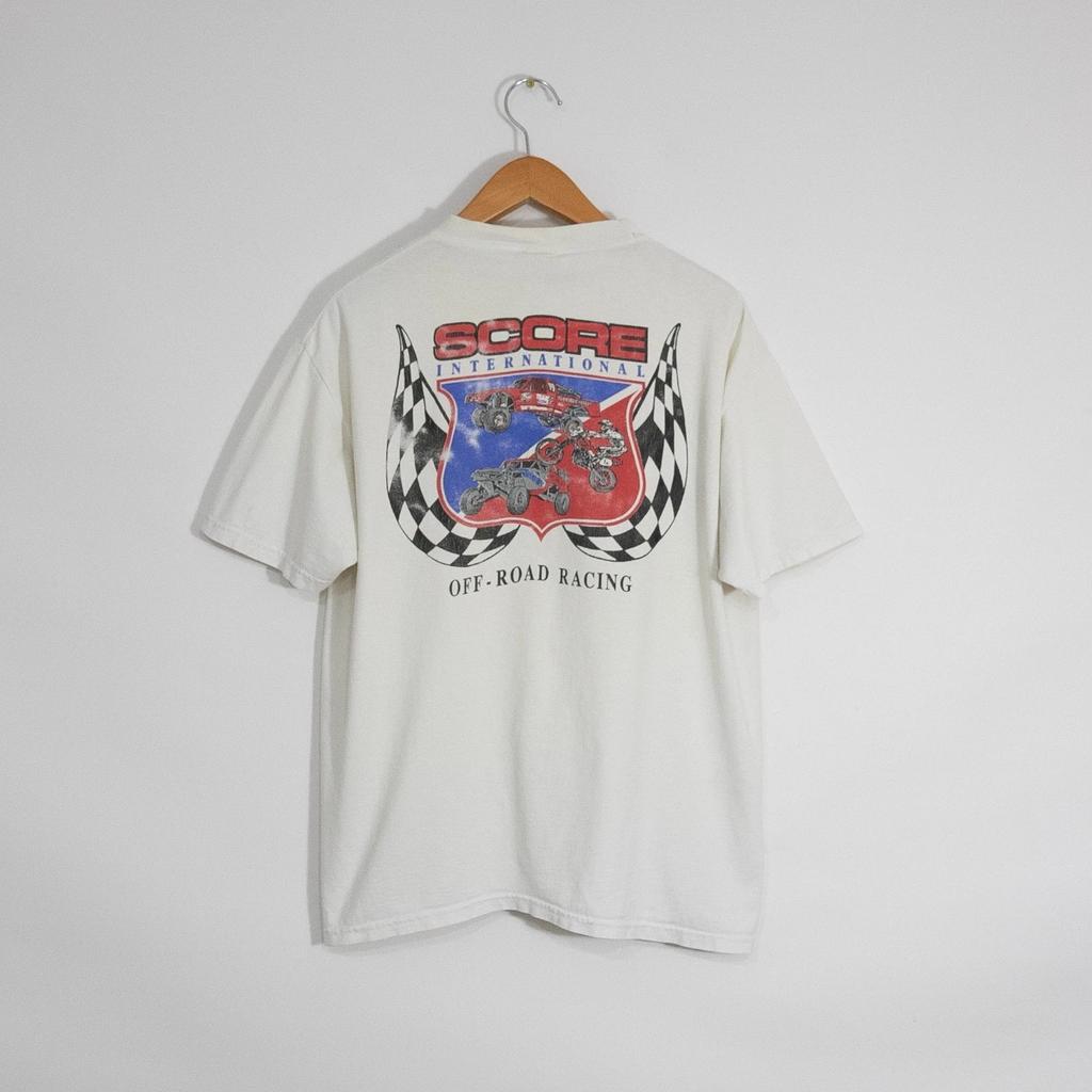 Vintage 90s Score International Desert Racing T Shirt Mens Large - Distressed