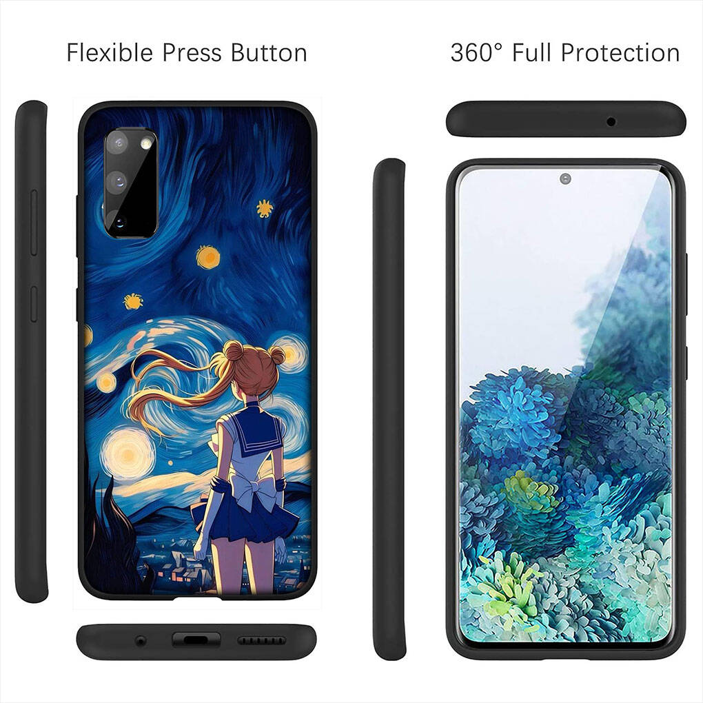 Cover for iPhone 17 16 15 Xiaomi Poco Redmi Note 14 13 12 11 Pro Max 9 16e Samsung Galaxy S25 S24 S23 OPPO Huawei Girl Lovely Sailor Moon Phone Case