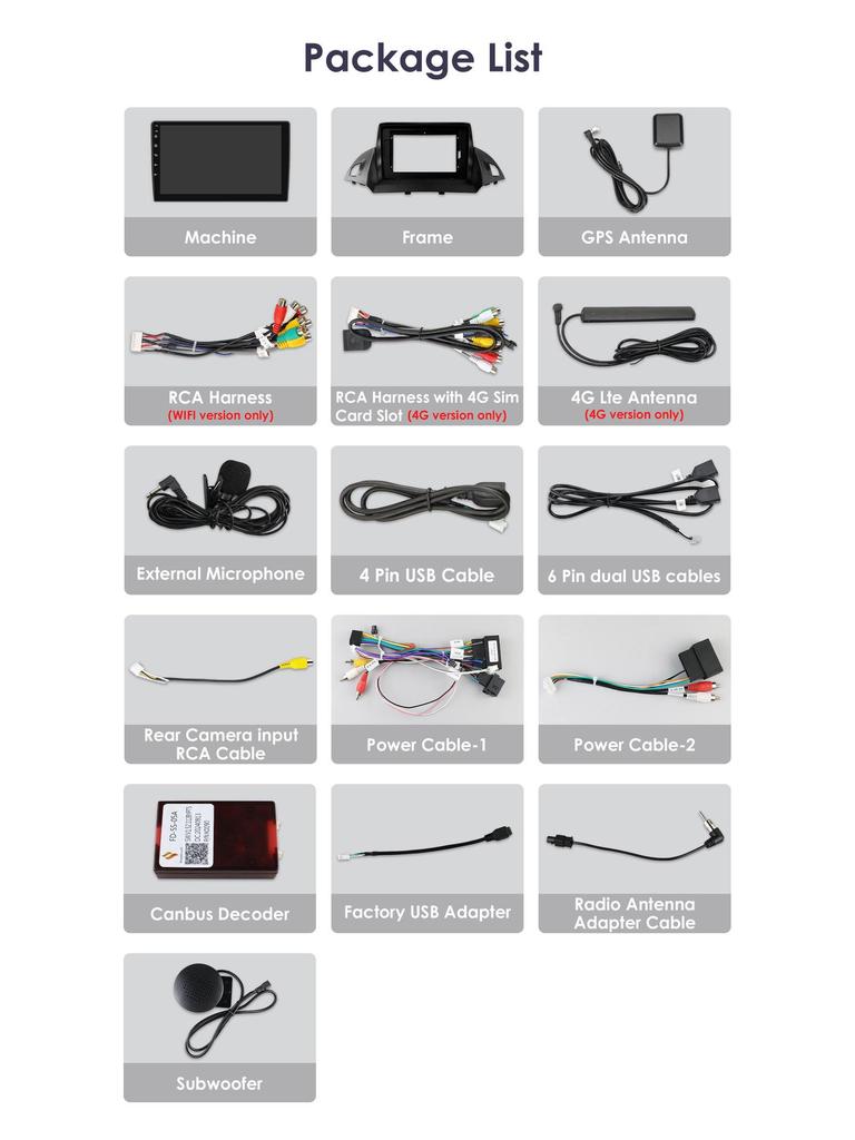 9-inch Android GPS Navigation Screen for 2013-2017 Ford Kuga Center Console