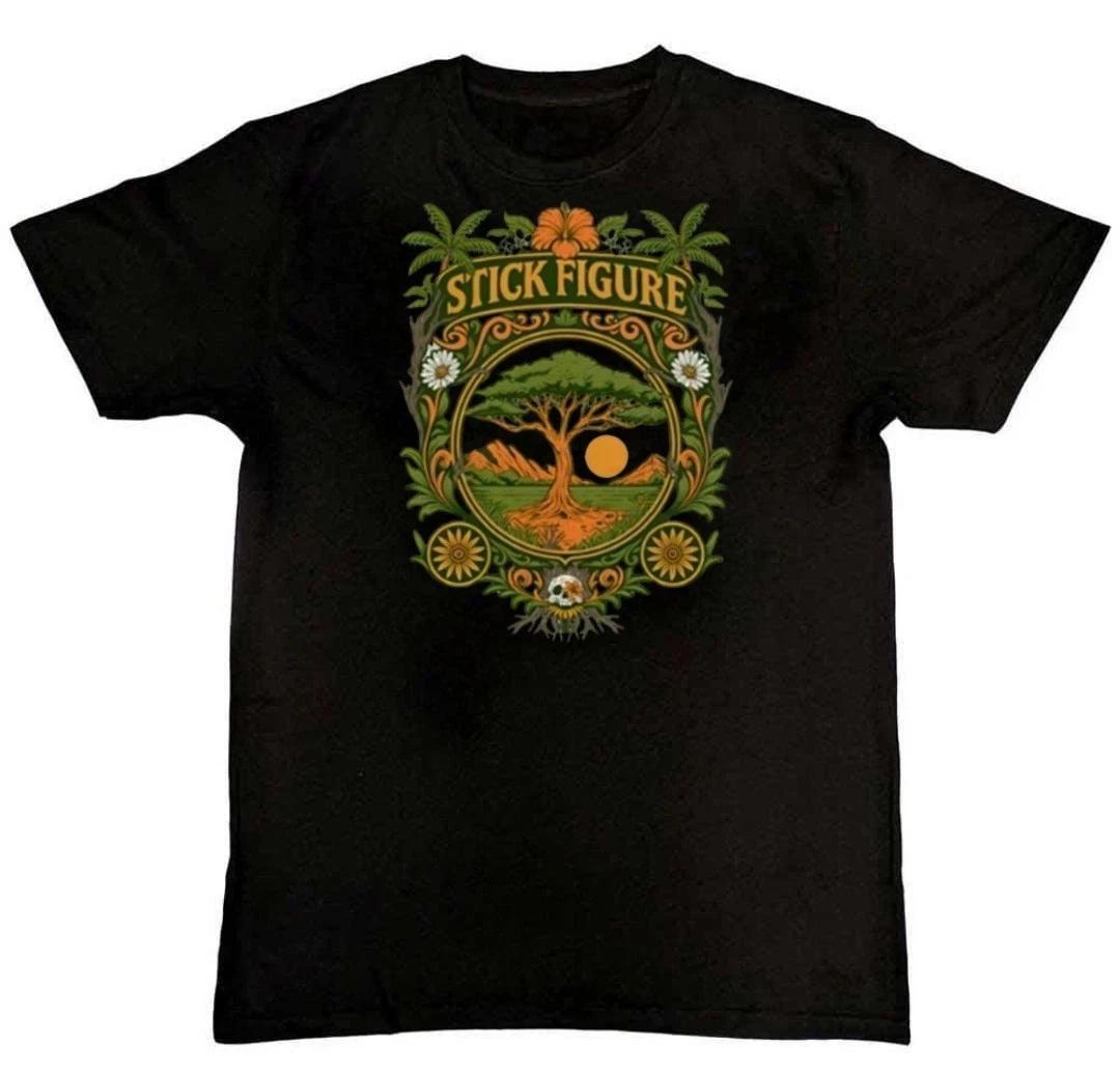 Collection Trees Stick Figure Band Graphic Mens Unisex T-Shirt L