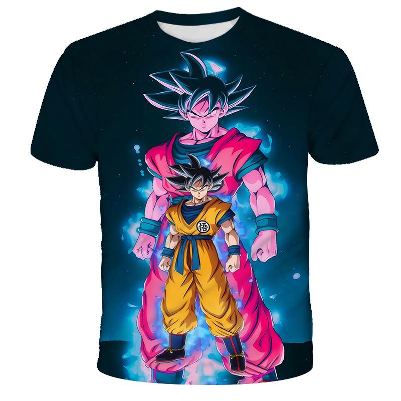 2026 Dragon Ball Z Graphic Print 3D Kids Summer Short Sleeve T-Shirt