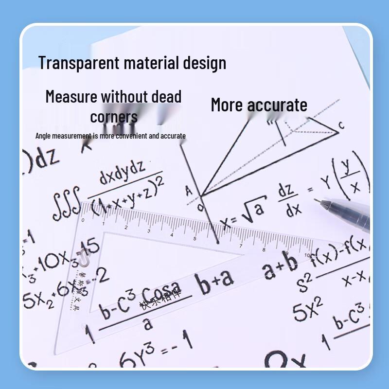 BOJIAO Student Transparent Ruler & Stationery Collection