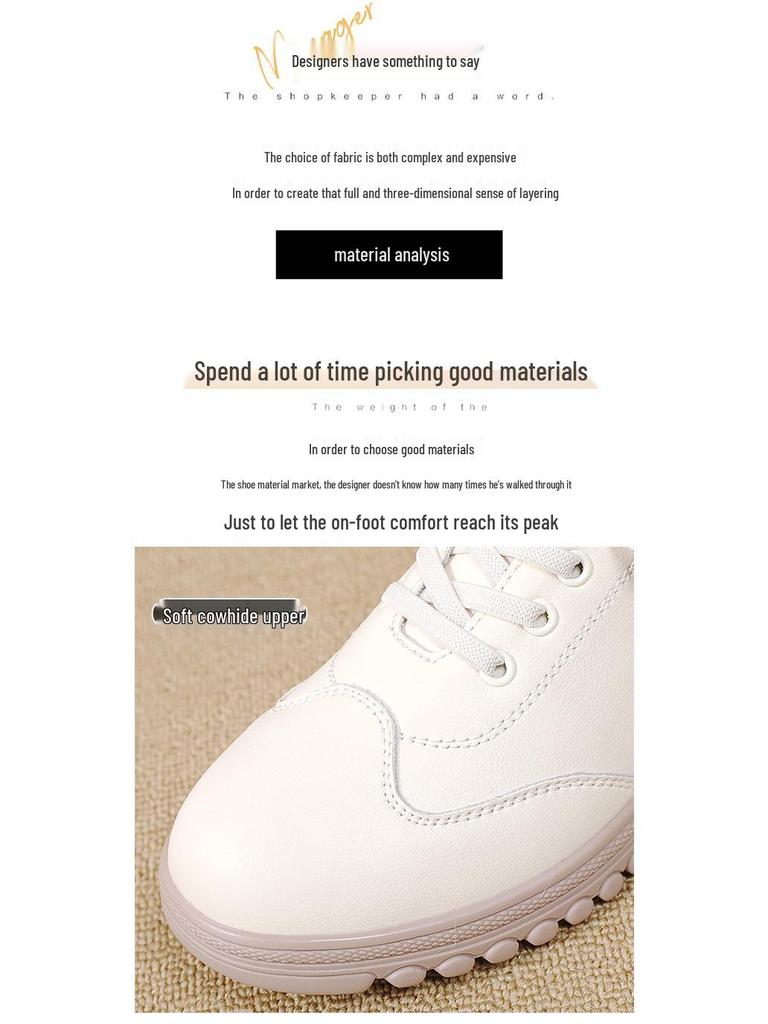 Woodpecker Women's Genuine Leather Casual Shoes - 2025 Spring/Autumn, Soft Sole & Upper, Comfortable for Everyday Wear.