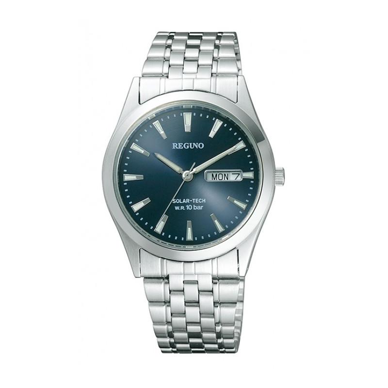 

CITIZEN Reguno series 100 meters waterproof solar Quartz Steel Strap 35.5mm men s watch black dial RS25-0052B чорний