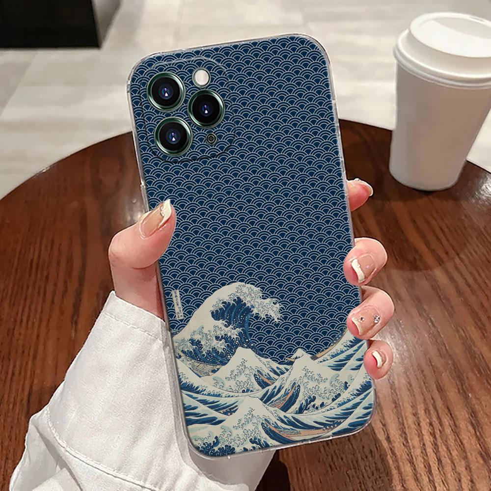 

Big Wave Dragon God Sea Transparent Case For Apple iPhone 17 16 15 14 13 12 11 Pro Max 16 Plus 16E 17Air 17Pro Phone Cover Funda iPhone 11Pro Max