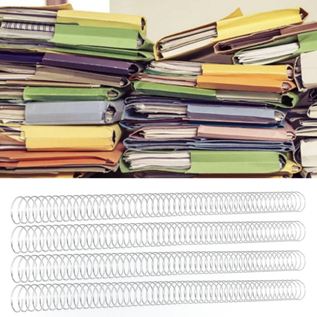 100Pcs Spiral Binding Coil 170 Sheet Capacity Spine Comb 19mm Diameter 48 Teeth 4:1 Pitch Set Kit for