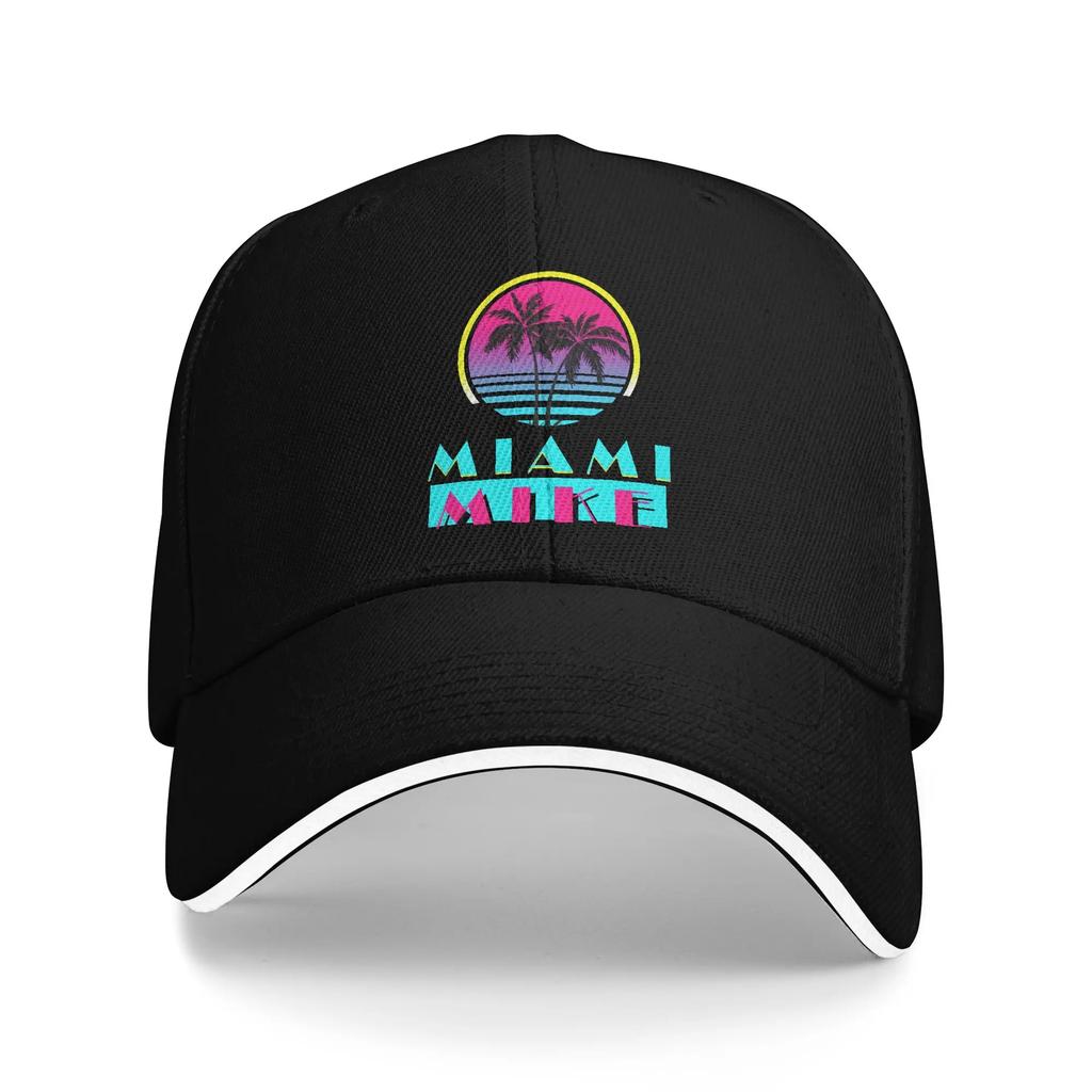 Miami Retro Beach Sandwich Hats Unisex Women RetroBaseball Cap Hat Breathable Snapback Caps Cap High Quality Cap