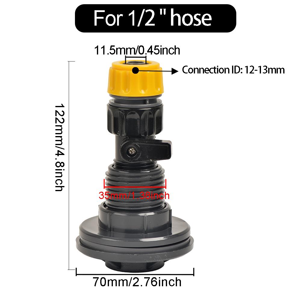 

Комплект кранов для бочки из прочного ПВХ 3/4 , с соединителем для шланга 1/2 3/4 , водонепроницаемый уплотнитель для резервуаров, идеально подходит для полива аквариума