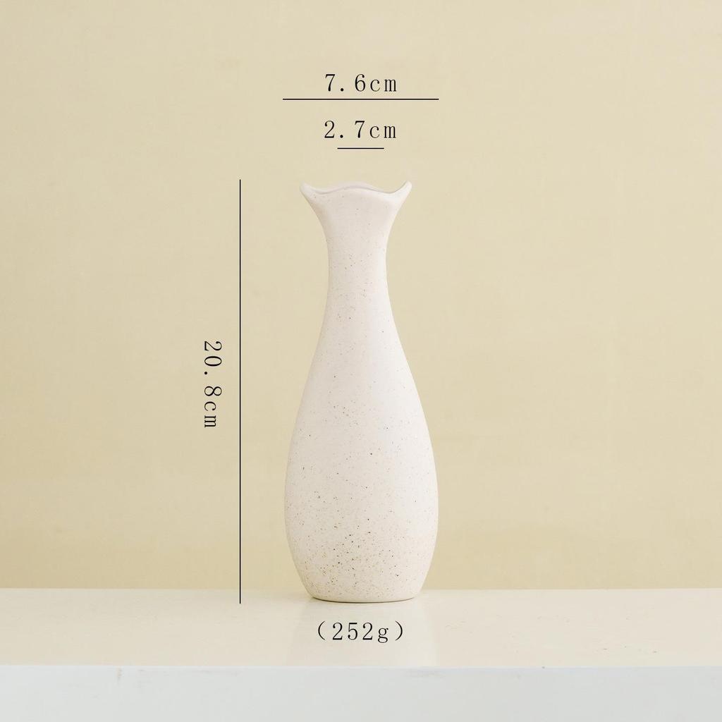 Shumen High-Class Small Mouth Ceramic Vase for Desktop Flower Arrangement