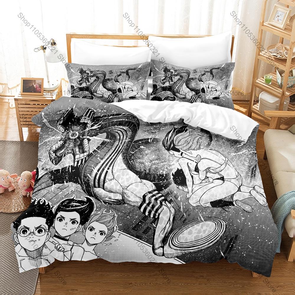 Cool Personality Dandadan Anime Bedding Set New 3D Print Duvet Cover Pillowcases Twin Full Queen King Size Soft Bed Linen