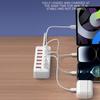 6 USB 6 Type C Charger Power Strip Universal Fast Charging Phone Charger Adapter Electric Socket Extension Cable Table Socket