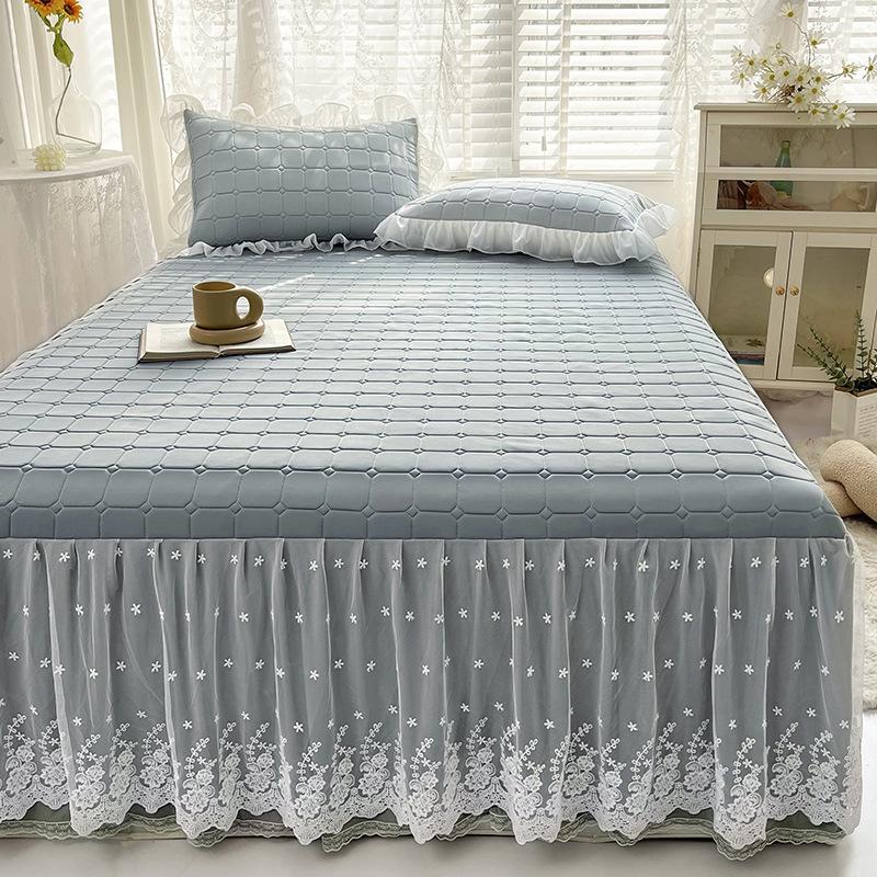 Sengeskjørt Latex tredelt sett med sommersovematte Klimaanlegg Mykt sete Sammenleggbar viskosefibermatte