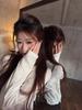 Women's White Lace Patchwork Sailboat Embroidered Long Sleeve T-shirt - Korean Style Early Autumn Versatile Top