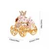 Bunny Pumpkin Carriage Crown Ring Holder Mini Size Metal Enamel Jewelry Box  Wedding Proposal Gift