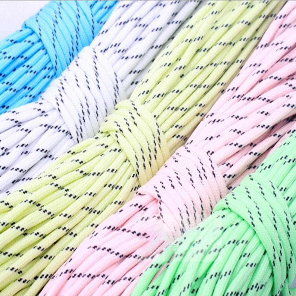 5m Reflektierendes Paracord, Ø 4mm Leuchtende Nylon-Zeltseile, 9 Stränge, Fallschirmschnur, Lanyard Camp Survival Seil, Camping Werkzeug