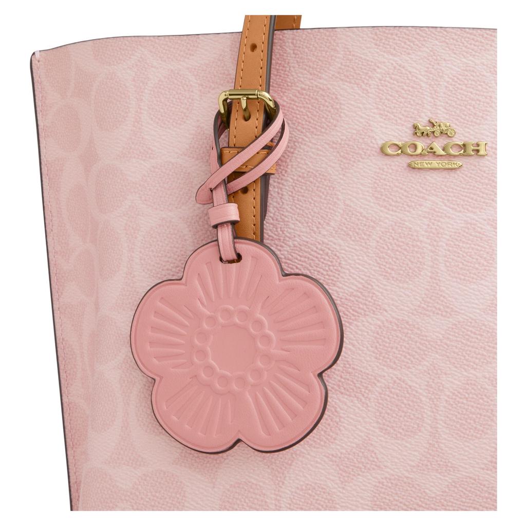 Coach Valentýnská limitovaná Mollie 25 Klasický monogram Odnímatelný přívěsek s květinou Taška Tote Bag Dámská taška Tote Bag Třešňově růžová CER24-IMPO