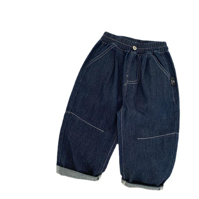 Boys' Autumn Loose Fit Breathable Denim Pants - Casual Versatile Street Style