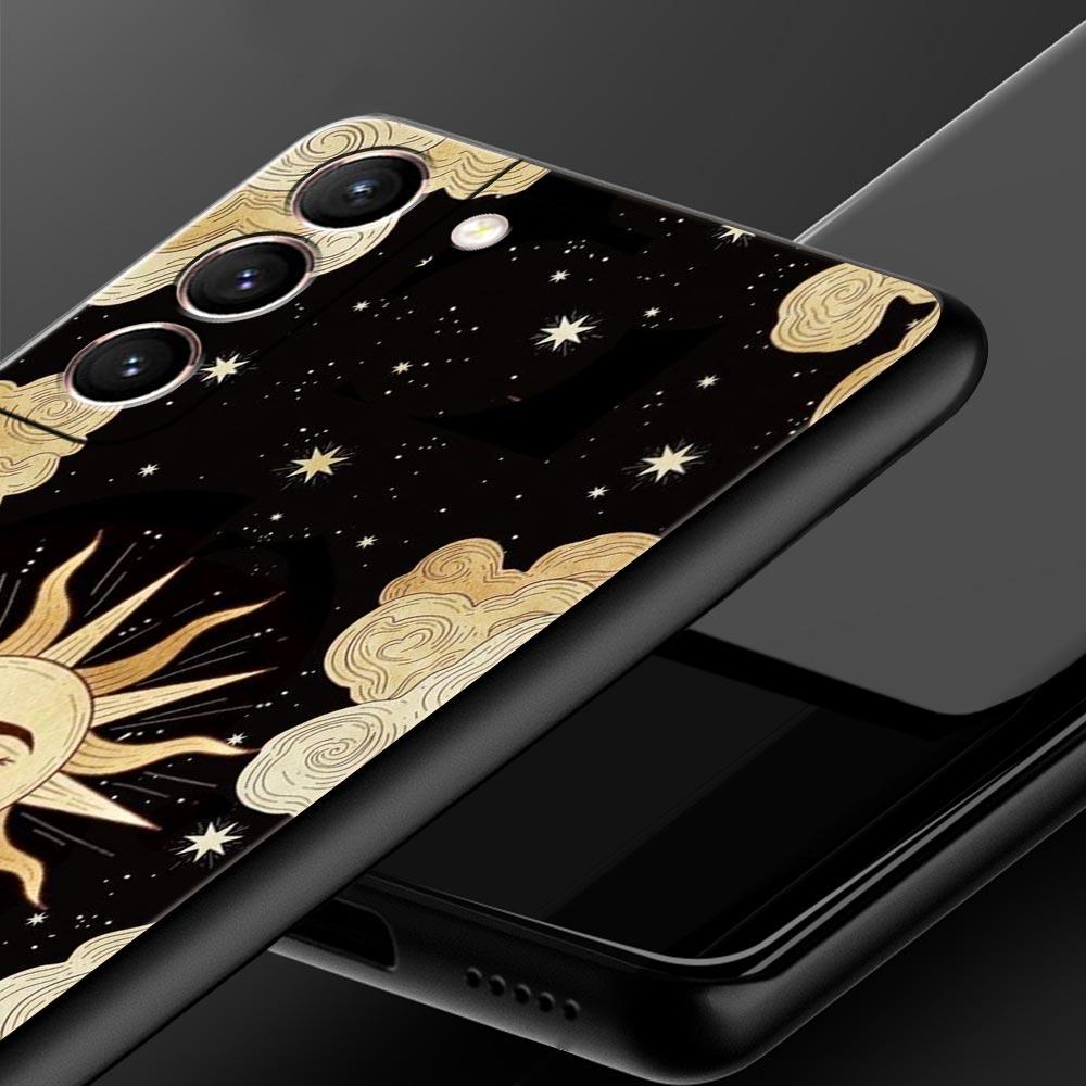 Moon Tarot Cat Aesthetic Soft Phone Case For Samsung Galaxy S23 S22 S21 S20 FE Ultra 5G S10 S10E S9 S8 Plus 10 20 Cover Bumper