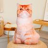 Realistic 3D Cat Plush Pillow Soft Cartoon Simulation Cat Stuffed Doll Kawaii Plush Animals Kitten Toy Sofa Cushion Sweet Gift