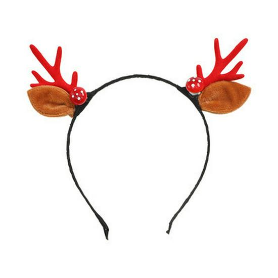 Christmas Elk Antler & Bell Fairy Headband: Festive Hair Accessory