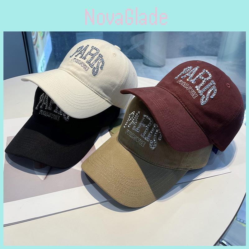 Baseball Cap With Embellished Letters For Men Women Sun Protection Summer Style