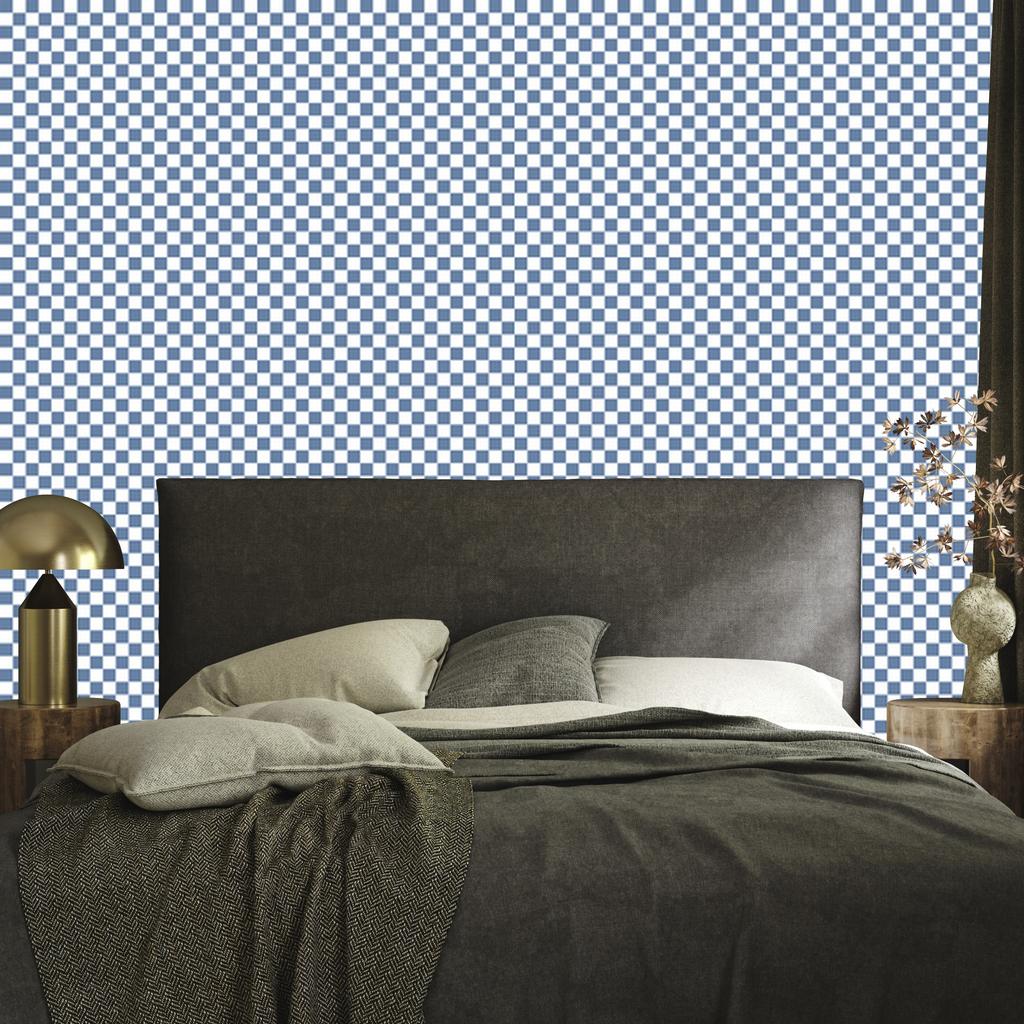 Checkerboard wallpaper in blue, white, azure and light gray 50x1000