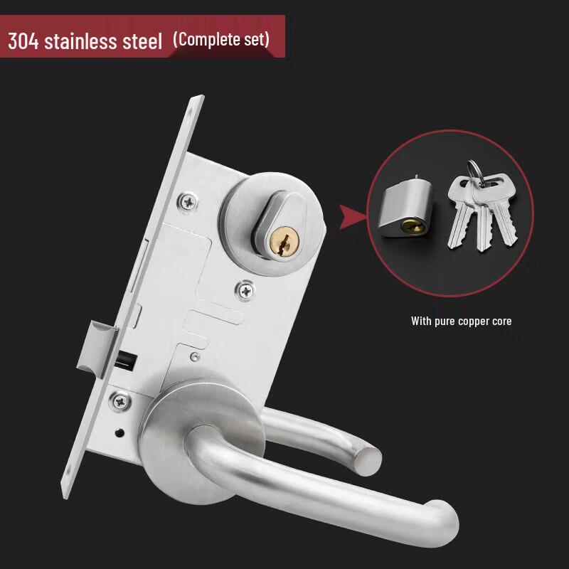 OLOMM Universal 304 Stainless Steel Fire Door Lock Set