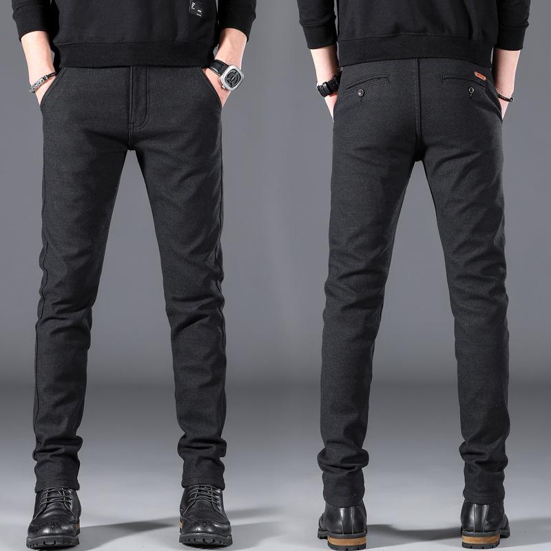 

2024 новые весенне-летние облегающие брюки узкого кроя со средней талией, повседневные длинные мужские брюки из хлопка и льна 38