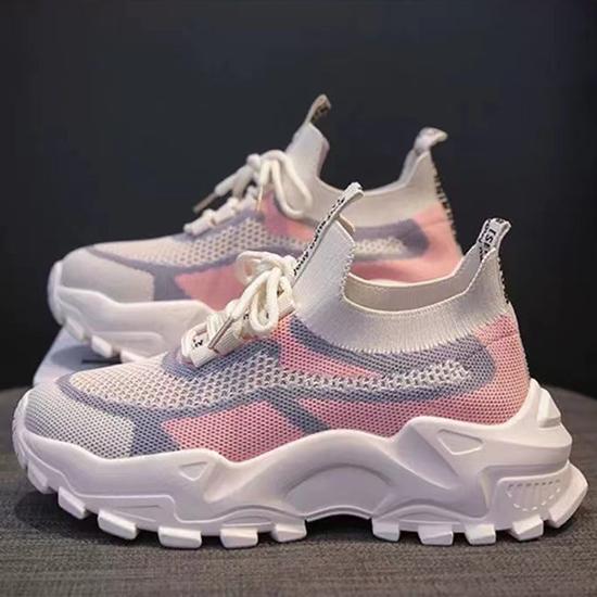 Spring and Autumn Shoes Women's Flying Weave Breathable Casual Women's Shoes Student Fashion Sports Shoes Versatile Popular Casual Shoes