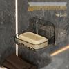 Punch-Free Wall-Mounted Bathroom Storage Shelf for Toiletries and Cosmetics