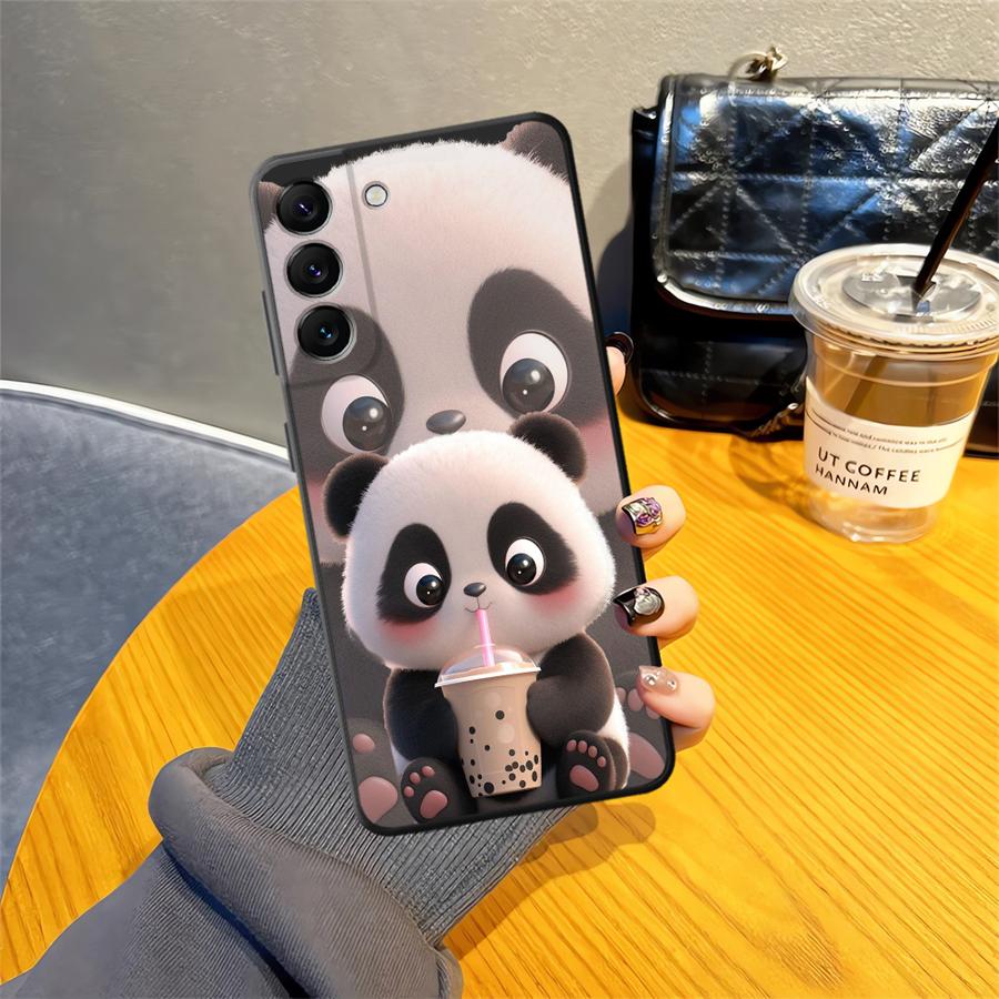 Cute Panda Phone Cover Case for Samsung Galaxy A06 A52 A73 A37 A12 A25 A57 A55 A05 A53 A23 A51 A41 A13 A17 A15 A16 A50 A70 A36