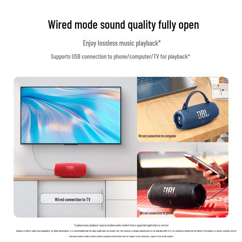 JBL Charge 6 Portable Bluetooth Speaker with AI Sound Enhancement