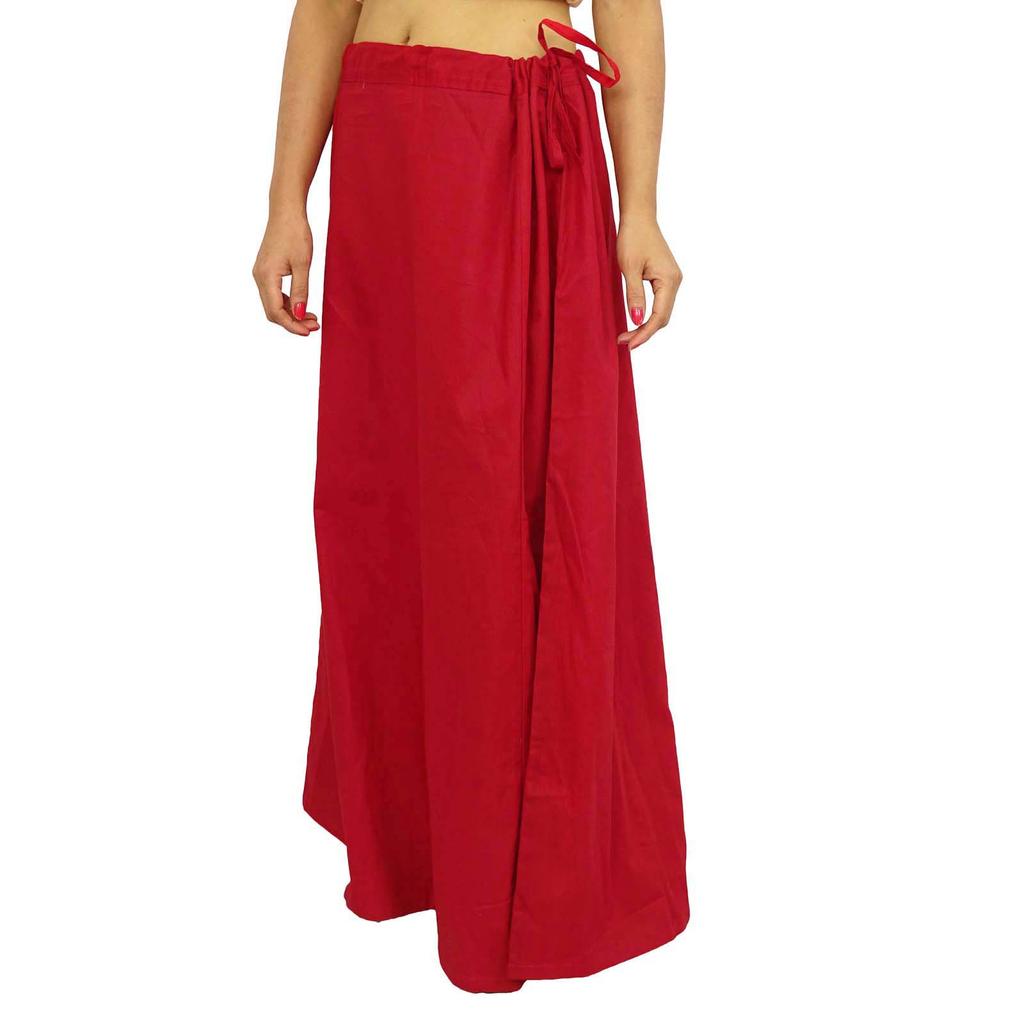 Cotton Saree Petticoat Underskirt Bollywood Indian Lining For Sari Ethnic