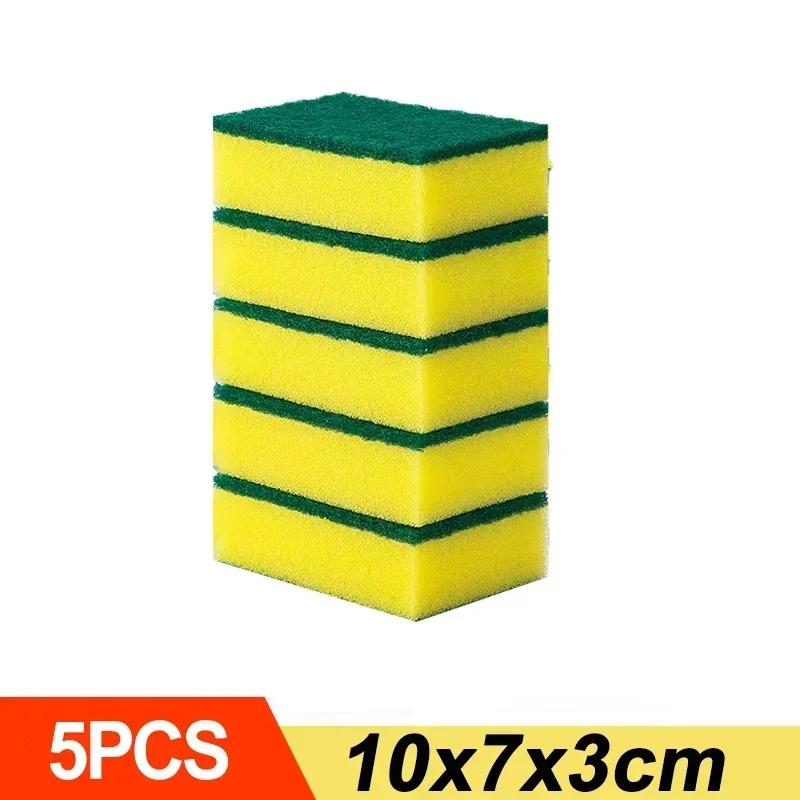 Double-sided Kitchen Dishwashing Sponge Plush Moisture-wicking Cleaning Rub Dish Pot Rust Sponges Wipes Home Cleaning Brush