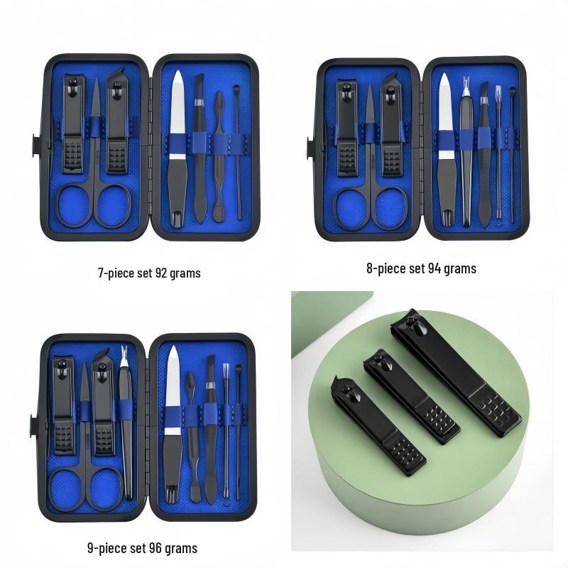9-Piece Stainless Steel Nail Clipper & Pedicure Tool Set with Custom Logo