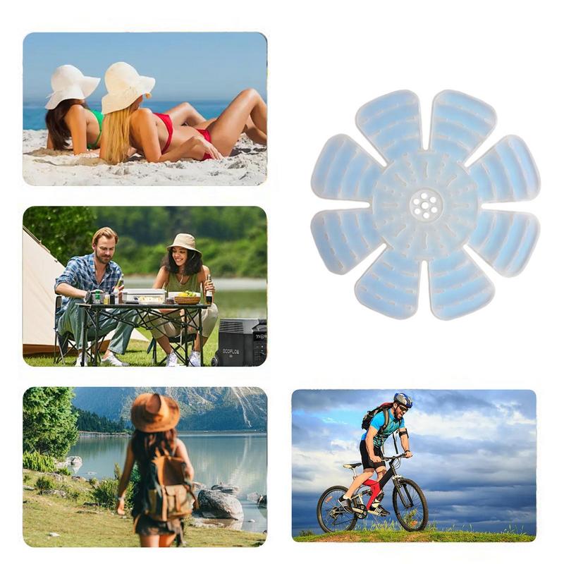 Hat Cooling Pads Portable Motorcycle Helmet Cooling Pad For Outdoor Fishing Cycling Summer Heads Ice Pack Helmet Accessories