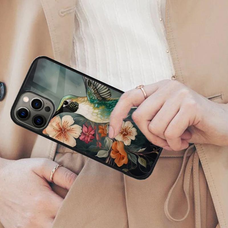 Floral harmony and hummingbird Magnetic Phone Case For APPLE iPhone 17 Air 16 14 13 12 Pro Max 15 Plus With MagSafe Cover